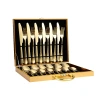 Cross-border Amazon 1010 Stainless Steel Tableware Gift Box Set, 24-piece Western cuisine steak knife, fork and spoon set Item Picture